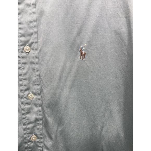 Ralph Lauren Mens Green Button Shirt Color Pony Preppy Yarmouth Size 16.5 - Picture 5 of 11